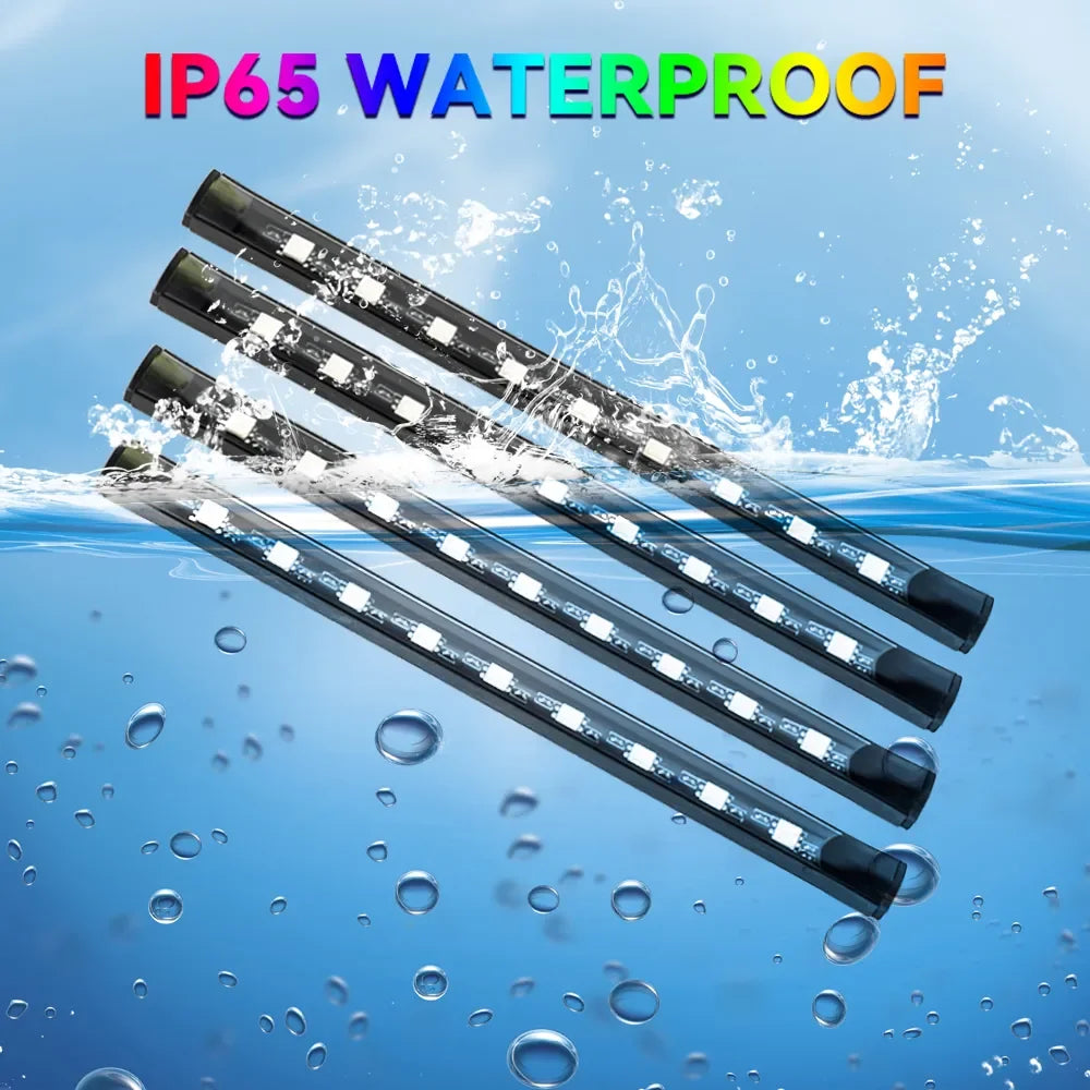 Neon 36 48 72 LED Car Interior Ambient Foot Light Wireless Remote Music APP Control Auto RGB Atmosphere Decorative Lamp