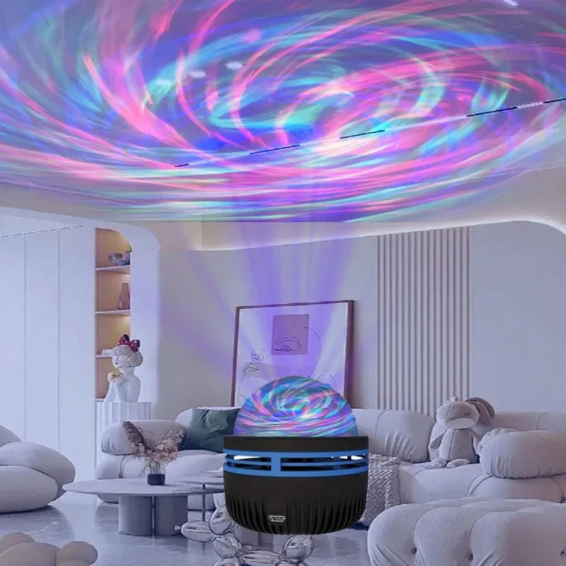 LED Starry Night Sky Projector Aurora USB Remote Control RGB Galaxy Light 7 Modes for Home Bedroom Game Room Party Decoration