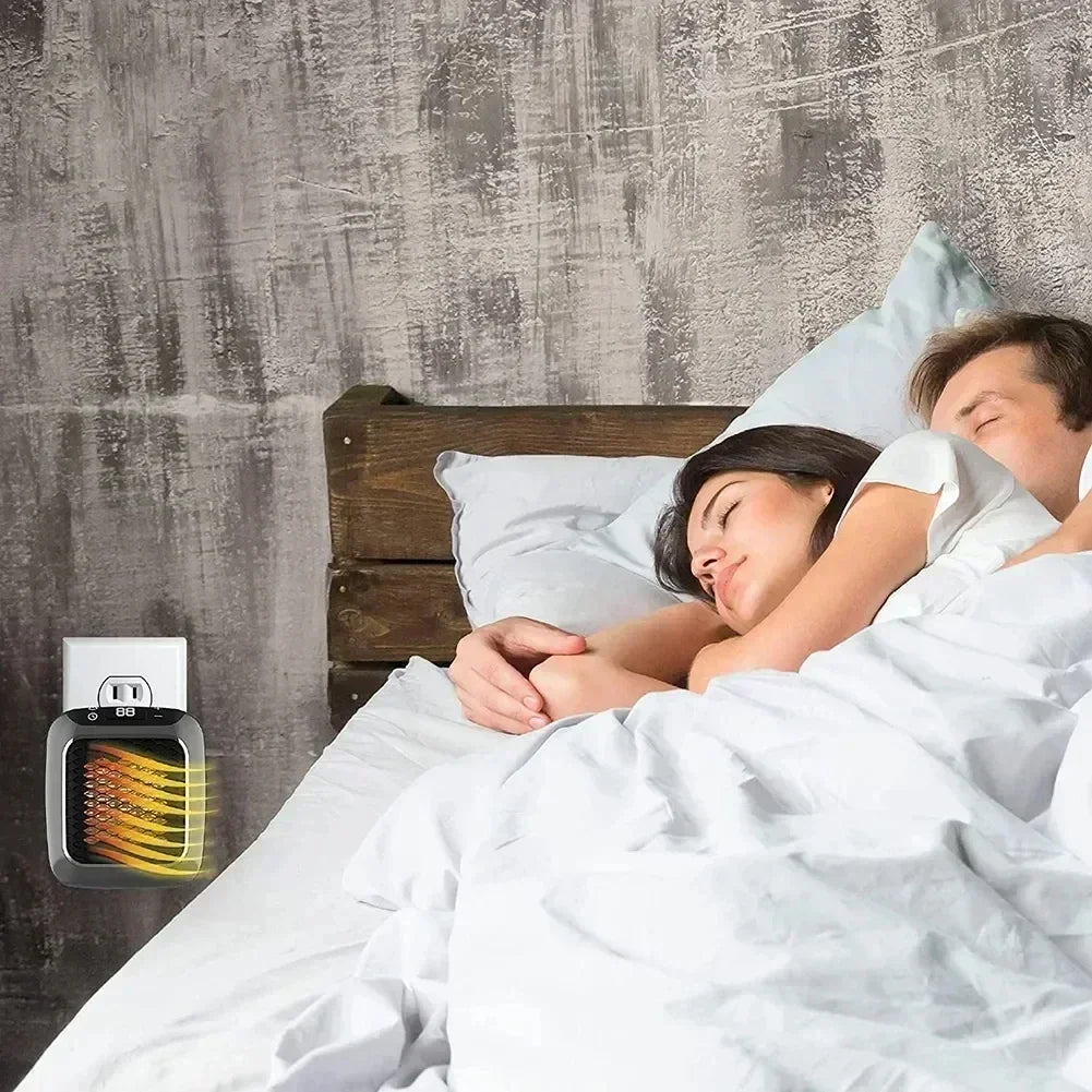 800W Mini Heater, PTC Ceramic Fast Heating Bathroom Heater with Remote Control, Wall Mounted Electric Heater for Indoor Use